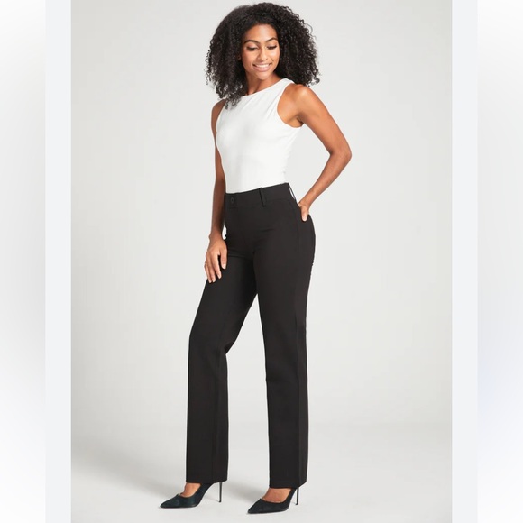 Betabrand Pants - Betabrand Ponte Yoga Work Pants Straight Leg Pockets LP Business Casual Office